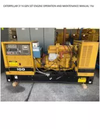 CATERPILLAR 3116 GEN SET ENGINE OPERATION AND MAINTENANCE MANUAL 1NJ preview