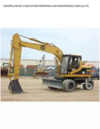 CATERPILLAR M312 EXCAVATOR OPERATION AND MAINTENANCE MANUAL 6TL preview