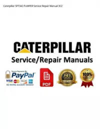Caterpillar SPT342 PUMPER Service Repair Manual 3CZ preview