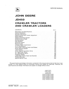 John Deere JD450 service manual