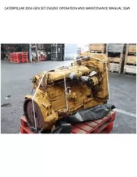 CATERPILLAR 3056 GEN SET ENGINE OPERATION AND MAINTENANCE MANUAL 3GW preview