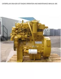 CATERPILLAR 3054 GEN SET ENGINE OPERATION AND MAINTENANCE MANUAL 4ZK preview