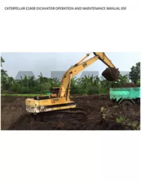 CATERPILLAR E240B EXCAVATOR OPERATION AND MAINTENANCE MANUAL 8SF preview