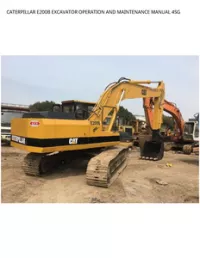 CATERPILLAR E200B EXCAVATOR OPERATION AND MAINTENANCE MANUAL 4SG preview