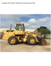 Caterpillar G916 WHEEL LOADER Service Repair Manual 5GD preview