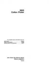 John Deere 9935 Cotton Picker Service Repair Manual - TM1613 preview