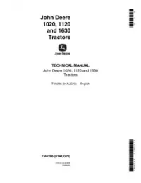 John Deere 1020 1120 1630 Tractors Service Repair Manual- TM4286 preview
