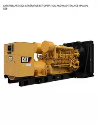 CATERPILLAR 3512B GENERATOR SET OPERATION AND MAINTENANCE MANUAL GS6 preview