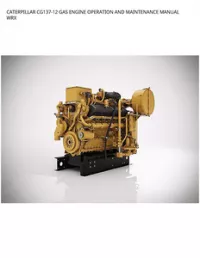 CATERPILLAR CG137-12 GAS ENGINE OPERATION AND MAINTENANCE MANUAL WRX preview