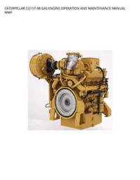 CATERPILLAR CG137-08 GAS ENGINE OPERATION AND MAINTENANCE MANUAL WWF preview