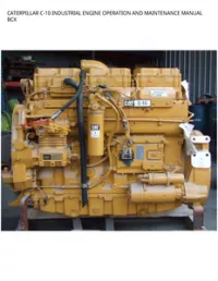 CATERPILLAR C-10 INDUSTRIAL ENGINE OPERATION AND MAINTENANCE MANUAL BCX preview