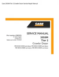 Case 2050M Tier 2 Crawler Dozer Service Repair Manual preview