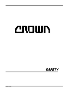 Crown SC3000 manual pdf
