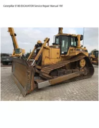 Caterpillar E180 EXCAVATOR Service Repair Manual 1RF preview