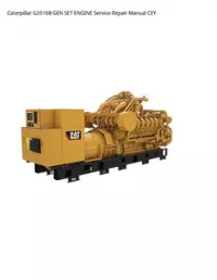 Caterpillar G3516B GEN SET ENGINE Service Repair Manual CEY preview
