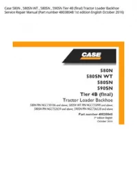 Case 580N   580SN WT   580SN   590SN Tier 4B (final) Tractor Loader Backhoe Service Repair Manual (Part number 48038048 1st edition English October 2016) preview