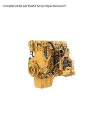 Caterpillar G3306 GAS ENGINE Service Repair Manual 07Y preview