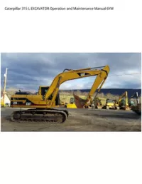 Caterpillar 315 L EXCAVATOR Operation and Maintenance Manual 6YM preview
