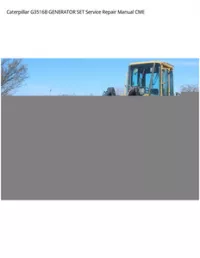 Caterpillar G3516B GENERATOR SET Service Repair Manual CME preview