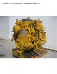 Caterpillar G3306 GENERATOR SET Service Repair Manual CNR preview