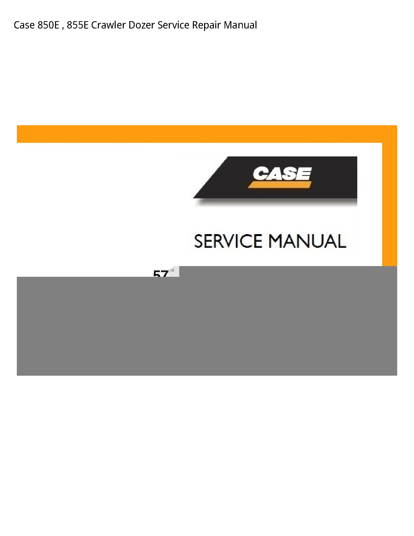Case/Case IH 850E Crawler Dozer manual