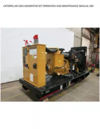 CATERPILLAR 3456 GENERATOR SET OPERATION AND MAINTENANCE MANUAL CBX preview