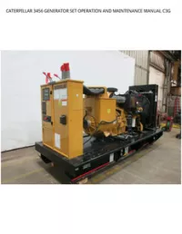 CATERPILLAR 3456 GENERATOR SET OPERATION AND MAINTENANCE MANUAL C3G preview