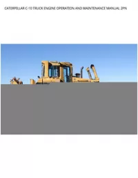 CATERPILLAR C-10 TRUCK ENGINE OPERATION AND MAINTENANCE MANUAL 2PN preview