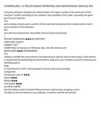 CATERPILLAR C-10 TRUCK ENGINE OPERATION AND MAINTENANCE MANUAL 8YS preview