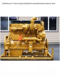 CATERPILLAR C15 TRUCK ENGINE OPERATION AND MAINTENANCE MANUAL MHP preview