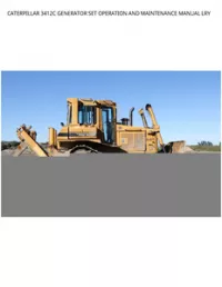 CATERPILLAR 3412C GENERATOR SET OPERATION AND MAINTENANCE MANUAL LRY preview