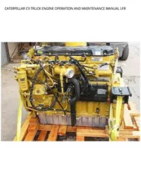 CATERPILLAR C9 TRUCK ENGINE OPERATION AND MAINTENANCE MANUAL LFR preview