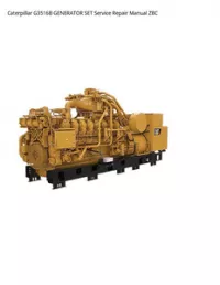 Caterpillar G3516B GENERATOR SET Service Repair Manual ZBC preview
