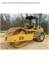 Caterpillar CS-54B VIBRATORY COMPACTOR Service Repair Manual MFC preview