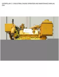CATERPILLAR C1.5 INDUSTRIAL ENGINE OPERATION AND MAINTENANCE MANUAL C6N preview