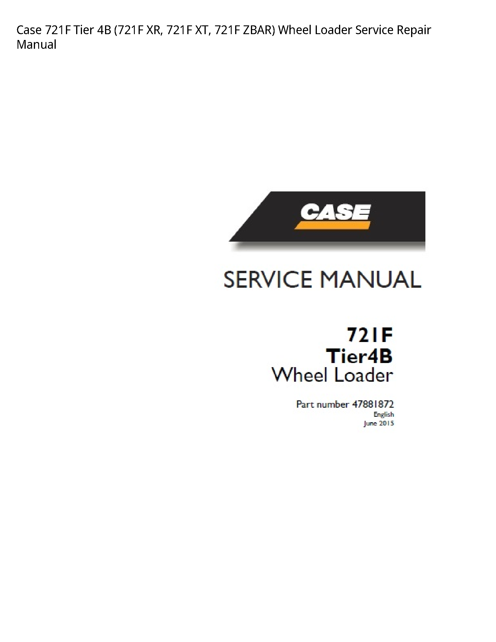Case/Case IH 721F Tier XR manual