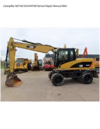 Caterpillar M316D EXCAVATOR Service Repair Manual W6A preview