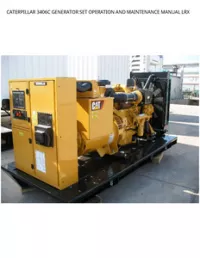 CATERPILLAR 3406C GENERATOR SET OPERATION AND MAINTENANCE MANUAL LRX preview