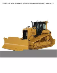 CATERPILLAR 3406C GENERATOR SET OPERATION AND MAINTENANCE MANUAL C2Y preview