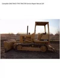 Caterpillar D4B TRACK TYPE TRACTOR Service Repair Manual 2XF preview