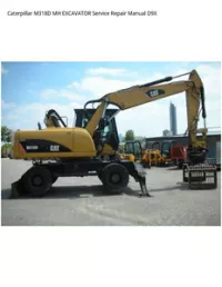 Caterpillar M318D MH EXCAVATOR Service Repair Manual D9X preview