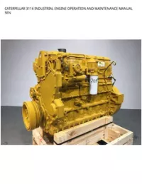 CATERPILLAR 3116 INDUSTRIAL ENGINE OPERATION AND MAINTENANCE MANUAL 5EN preview