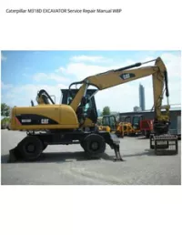 Caterpillar M318D EXCAVATOR Service Repair Manual W8P preview