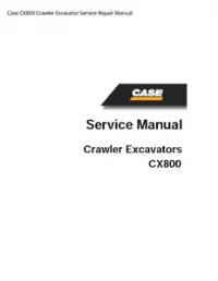 Case CX800 Crawler Excavator Service Repair Manual preview