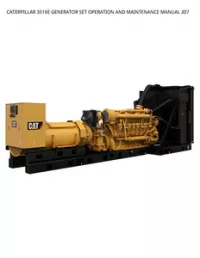 CATERPILLAR 3516E GENERATOR SET OPERATION AND MAINTENANCE MANUAL JD7 preview