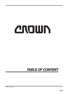 Crown GPC2000 service manual