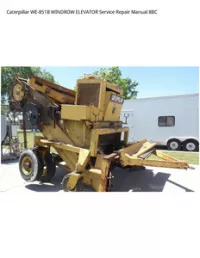 Caterpillar WE-851B WINDROW ELEVATOR Service Repair Manual 8BC preview