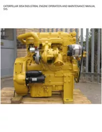 CATERPILLAR 3054 INDUSTRIAL ENGINE OPERATION AND MAINTENANCE MANUAL 5YS preview