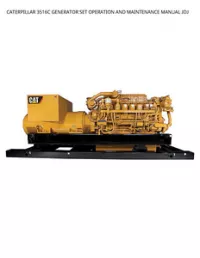 CATERPILLAR 3516C GENERATOR SET OPERATION AND MAINTENANCE MANUAL JDJ preview