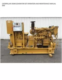 CATERPILLAR 3304B GENERATOR SET OPERATION AND MAINTENANCE MANUAL DED preview